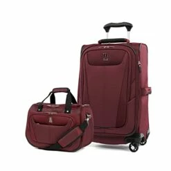 Travelpro Maxlite 5 Softside 2pc Set Expandable Carry On Luggage With 4 Spinner Wheels/Soft Underseat Tote, Lightweight Suitcase, Men And Women, Burgundy