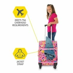 Bixbee Kids Luggage, Kids Luggage With Wheels For Girls & Boys With Telescoping Pullout Handle, Strap And Pockets- Lightweight Kids Suitcase & Carry On Bag For Airport, Travel, Overnight In Pink 11 Bixbee Kids Luggage, Kids Luggage With Wheels For Girls & Boys With Telescoping Pullout Handle, Strap And Pockets- Lightweight Kids Suitcase & Carry On Bag For Airport, Travel, Overnight In Pink -TRAVELPRO Sales 41f0N9z53XS