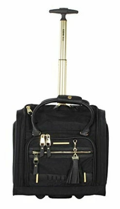Steve Madden Designer 15 Inch Carry On Suitcase- Small Weekender Overnight Business Travel Luggage- Lightweight 2- Rolling Spinner Wheels Under Seat Bag For Women (Peek-A-Boo Black) 11 Steve Madden Designer 15 Inch Carry On Suitcase- Small Weekender Overnight Business Travel Luggage- Lightweight 2- Rolling Spinner Wheels Under Seat Bag For Women (Peek-A-Boo Black) -TRAVELPRO Sales 41fKtzjbtJL