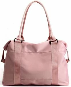 PlasMaller Travel Bag Carry On Sports Gym Duffel Luggage Shoulder Pack For Women (Pink)