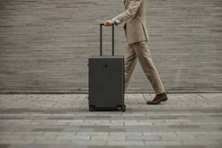 LEVEL8 Carry-On Luggage, 20” Hardshell Suitcase, Lightweight PC Textured Hardside Spinner Trolley For Luggage, TSA Approved Cabin Luggage With 8 Spinner Wheels, Black, 20-Inch Carry-On -TRAVELPRO Sales 41fw x9RKiL