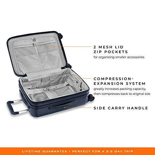 Briggs & Riley Sympatico Hardside International Spinner Luggage, Matte Navy, 21-Inch Carry-On 21 Briggs & Riley Sympatico Hardside International Spinner Luggage, Matte Navy, 21-Inch Carry-On - Image 19