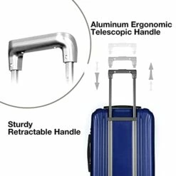 FOCHIER 3 Piece Hardshell Luggage Set, Expandable Hardside Lightweight Fashion PC+ABS Suitcase With Spinner Wheels & TSA Lock (20/24/28), Blue -TRAVELPRO Sales 41g2ZGBNgCS