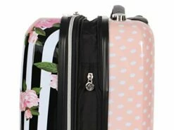 Betsey Johnson Designer 20 Inch Carry On - Expandable (ABS + PC) Hardside Luggage - Lightweight Durable Suitcase With 8-Rolling Spinner Wheels For Women (Stripe Roses) -TRAVELPRO Sales 41gEjDtDOML