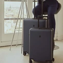 LEVEL8 Elegance Checked Luggage, 24 Inch Hardside Suitcase, Lightweight PC Matte Hardshell With TSA Lock, Spinner Wheels - Navy Blue 15 LEVEL8 Elegance Checked Luggage, 24 Inch Hardside Suitcase, Lightweight PC Matte Hardshell With TSA Lock, Spinner Wheels - Navy Blue -TRAVELPRO Sales 41gufJH hCL