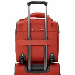 AmazonBasics Underseat Carry On Rolling Travel Luggage Bag - Red Quilted -TRAVELPRO Sales 41h6gKBLDLL