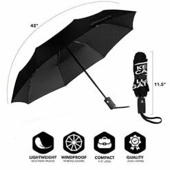 Keep Calm And Love Gators Umbrellas Windproof Folding Umbrella Uv Protection Sun Umbrella For Rain - Light-Weight, Strong, Compact With & Easy Auto Open/Close Button -TRAVELPRO Sales 41hrrWySbHS