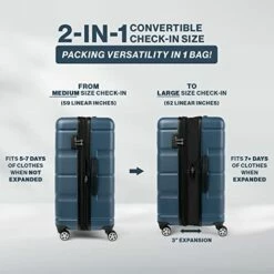 Travelpro Runway 2 Piece Luggage Set, Carry-on & Convertible Medium To Large Check-in Hardside Expandable Luggage, 8 Spinner Wheels, TSA Lock, Hardshell  Suitcase, Black -TRAVELPRO Sales 41htfWGqtQL