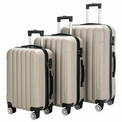 3 Pieces ABS Luggage Sets Trolley Case, Large Capacity Multifunctional Traveling Suitcase Hardshell With Spinner Wheel And Coded Lock, 20" & 24" & 28" (Champagne) 13 3 Pieces ABS Luggage Sets Trolley Case, Large Capacity Multifunctional Traveling Suitcase Hardshell With Spinner Wheel And Coded Lock, 20" & 24" & 28" (Champagne) -TRAVELPRO Sales 41iTkJqY nL