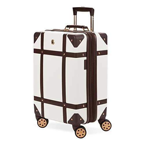SwissGear 7739 Trunk, Hardside Spinner Luggage, Carry-On - White 3 SwissGear 7739 Trunk, Hardside Spinner Luggage, Carry-On - White