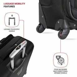 SwissGear Sion Softside Expandable Roller Luggage, Black, 3-Piece Set (21/25/29) -TRAVELPRO Sales 41jn9JgTm4L