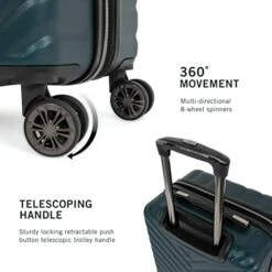 Kenneth Cole Reaction Women's Madison Square Hardside Chevron Expandable Luggage, Emerald, 20-Inch Carry On -TRAVELPRO Sales 41kSDxMWcHL