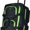 Olympia 8 Pocket Rolling Duffel Bag, Black/Lime, 22 Inch -TRAVELPRO Sales 41kT8kdXKaL
