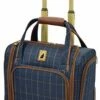 London Fog Kensington II 15" 2-Wheel Under The Seat Bag, Navy Window Pane -TRAVELPRO Sales 41kshGf5BPL