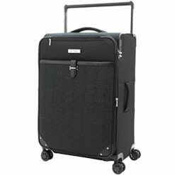 M&A Encore Wide Trolley Spinner Luggage With TSA Lock, Black, Carry-On 20-Inch