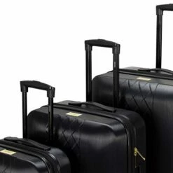Badgley Mischka Modern Trolley Diamond 3 Piece Expandable Spinner Wheels Luggage / Suitcase Set (Black) -TRAVELPRO Sales 41lBe087G7L