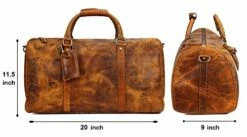 Leather Duffel Bags For Men Women - Airplane Underseat Carry On Luggage By Rustic Town -TRAVELPRO Sales 41lEt6NfnLL