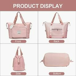 Large Capacity Folding Travel Bag, Travel Duffel Bag With Luggage Tag, Waterproof Lightweight Gym Bag With Wet And Dry Separation Bag, For Travel, Sports, Gym, Pink 17 Large Capacity Folding Travel Bag, Travel Duffel Bag With Luggage Tag, Waterproof Lightweight Gym Bag With Wet And Dry Separation Bag, For Travel, Sports, Gym, Pink -TRAVELPRO Sales 41lIwIEX1SL