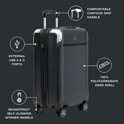 Travelpro Platinum Elite Expandable Hardside Spinner Luggage, True Navy, Carry-on 21-Inch -TRAVELPRO Sales 41mctafDcvS