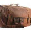 Cuero 20" Mens Retro Style Carry On Luggage Flap Duffel Leather Duffel Bag -TRAVELPRO Sales 41mfH798IaL