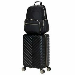 Kenneth Cole Reaction Women's Sophie Backpack Silky Nylon 15" Laptop & Tablet RFID Bookbag For School, Work, & Travel, Black With 20" Carry-On, One Size 33 Kenneth Cole Reaction Women's Sophie Backpack Silky Nylon 15" Laptop & Tablet RFID Bookbag For School, Work, & Travel, Black With 20" Carry-On, One Size -TRAVELPRO Sales 41mvhVaCGDL