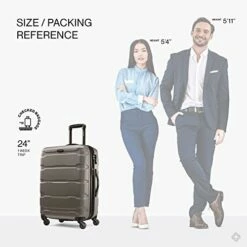 Samsonite Omni PC Hardside Expandable Luggage With Spinner Wheels, Silver, Checked-Medium 24-Inch -TRAVELPRO Sales 41nXjMZaY2L