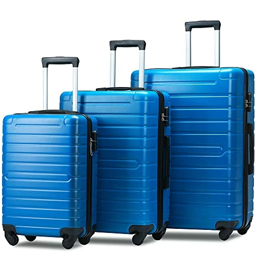 3 Piece Set Luggage Spinner Hardshell Lightweight Durable Suitcase TSA Lock, Women Men Teens Home Outdoor School Travel Carry On Luggage Sets, 20/24/28 Inch Deep Blue 3 3 Piece Set Luggage Spinner Hardshell Lightweight Durable Suitcase TSA Lock, Women Men Teens Home Outdoor School Travel Carry On Luggage Sets, 20/24/28 Inch Deep Blue