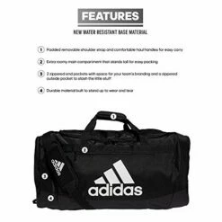 Adidas Defender 4 Large Duffel Bag, Black/White, One Size -TRAVELPRO Sales 41ne x Go8L