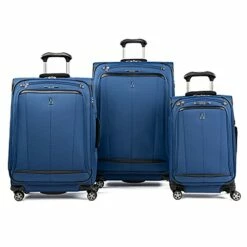 Travelpro Autopilot 2.0 Softside Expandable Spinner Luggage, Midnight Blue, 3-Piece Set, (21/25/29)