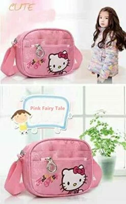 Hello Kitty Bag, Hello Kitty Purse For Girls-Pink KT Cat Crossbody Bag, Hello Kitty Mini Pink Small Shoulder Handbag For Girl, Mini Travel Bag For Girls, KT Cat Purse For Girls. -TRAVELPRO Sales 41oiBd5LRTL