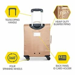 Bixbee Kids Luggage, Kids Luggage With Wheels For Girls & Boys With Telescoping Pullout Handle, Strap And Pockets- Lightweight Kids Suitcase & Carry On Bag For Airport, Travel, Overnight In Gold -TRAVELPRO Sales 41p6vrGCm2S