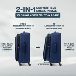 Travelpro Runway 2 Piece Luggage Set, Carry-on & Convertible Medium To Large 28-Inch Check-in Expandable Luggage, 4 Spinner Wheels, Softside Suitcase, Men And Women, Black -TRAVELPRO Sales 41pq6tWNaWL