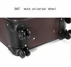 Retro Travel Suitcase Rolling Spinner Luggage Women Trolley Case 24inch Wheels Man 20inch Box PVC Vintage Cabin Travel Bag Trunk (Color : 24inch) -TRAVELPRO Sales 41qHJ1EjJ9L