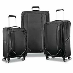 American Tourister Zoom Turbo Softside Expandable Spinner Wheel Luggage, Black, Checked-Medium 25-Inch -TRAVELPRO Sales 41qV0BTbbEL