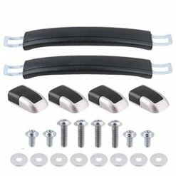 Luggage Handle Pull 2PCS 225mm Install Distance Black Rubber Luggage Case Handle Grip For Suitcase Box Luggage Case