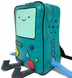 Adventure Time With Finn And Jake Backpack CN BMO Schoolbag Beemo Be More Cartoon Robot High-grade PU Green -TRAVELPRO Sales 41rTQqu87tL