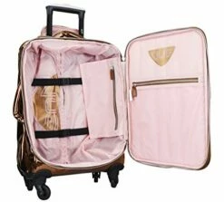 Vue Metallic Lightweight Spinner Carry On Luggage 3pc Carry On Set W/ 22" Luggage, Duffel Bag & Cosmetic Bag (Rose Gold) -TRAVELPRO Sales 41rpGYwNEGL