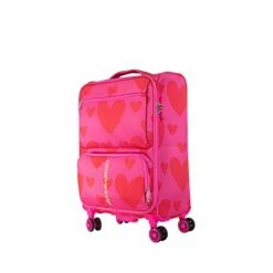 Cloe By Agatha Ruiz De La Prada Checked Medium 24" Inch Luggage With 360º-spinner Wheels In Magenta Color -TRAVELPRO Sales 41rqFhzlxGL