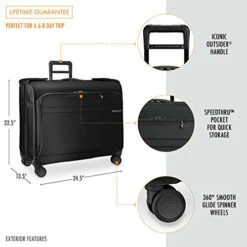 Briggs & Riley Baseline-Softside Wardrobe Spinner Luggage, Black, One Size -TRAVELPRO Sales 41s2 d00utL