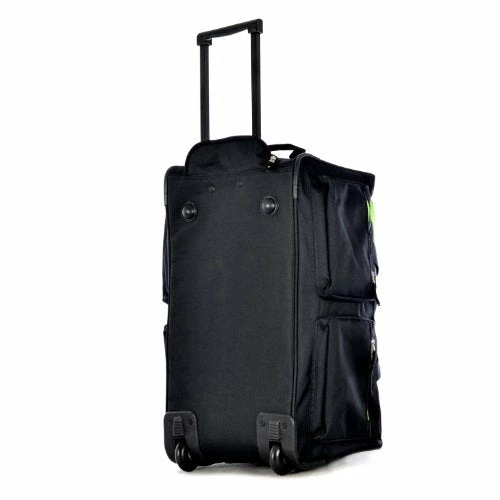 Olympia 8 Pocket Rolling Duffel Bag, Black/Lime, 22 Inch 6 Olympia 8 Pocket Rolling Duffel Bag, Black/Lime, 22 Inch - Image 4