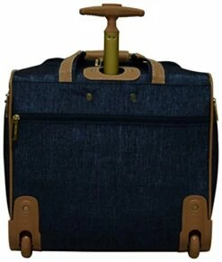 Nicole Miller Underseat Luggage Collection - Small Lightweight 15 Inch Under Seat Bag - Briefcase For Women - Carry On Suitcase With 2- Rolling Spinner Wheels (Paige Navy) -TRAVELPRO Sales 41s8LWuy sL