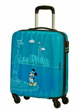 American Tourister Unisex_Adult Hand Luggage, Turquoise (Take Me Away Mickey Nyc), S (55 Cm - 36 L)