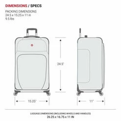 SwissGear Sion Softside Expandable Luggage, Pewter, Checked-Medium 25-Inch -TRAVELPRO Sales 41sN2fZmu4L