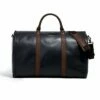 Men's Black And Brown Garment Weekender Bag Project 11 By Hook & Albert