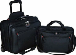 Wenger SwissGear Potomac 2-Pc Business Set With Double Zipper Overnighter Rolling Case And Matching 15.4" Laptop Case