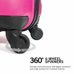 KENNETH COLE REACTION Out Of Bounds Luggage Collection Lightweight Durable Hardside 4-Wheel Spinner Travel Suitcase Bags, Magenta, 20-Inch Carry On -TRAVELPRO Sales 41sqtUWDh4L