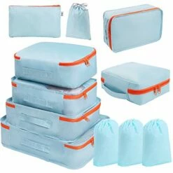 DIMJ 11 Set Packing Cubes, Travel Luggage Packing Organizers Lightweight Travel Cloth Storage Bag With Bra Underwear Cube Cosmetics Bag And Shoe Pouch