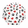 XLING Automatic Umbrellas Love Animal Dog Paw Print Anti-Slip Windproof Compact Rain Umbrella For Women Men