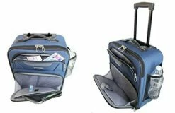 Boardinglbue Rolling Personal Item Under Seat Luggage 18" For American Frontier Spirit Southwest Airlines + Cover (Navy) -TRAVELPRO Sales 41v1 2BPGvmYL