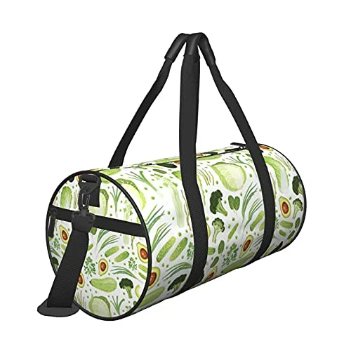 Fredeulva Cabbage Squash Leek Onion Asparagus Duffel Bag Canvas Shoulder Round Gym Sports Travel Weekender Bags For Man Women 9 Fredeulva Cabbage Squash Leek Onion Asparagus Duffel Bag Canvas Shoulder Round Gym Sports Travel Weekender Bags For Man Women - Image 7